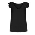 thumbnail image 3 of Mittory Women's Summer Dressy Tank Tops Casual V Neck Ruffle Cap Sleeve Flowy Shirts Cute Sleeveless Blouses, 3 of 5