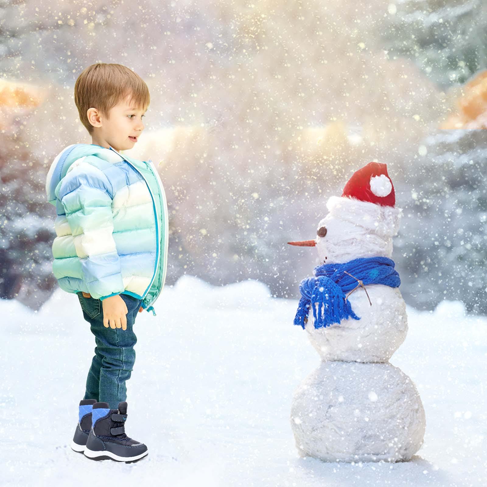 Apakowa Boys Winter Snow Boots photo 7