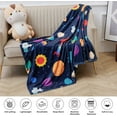 thumbnail image 4 of LHSHID Kids Throw Blanket for Boys Fleece Space Blanket Plush Dark Blue 40x50inch, 4 of 6