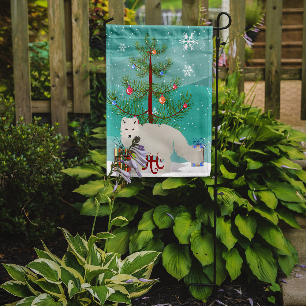 Caroline's Treasures BB9244GF White Arctic Fox Christmas Flag Garden Size , Small, multicolor