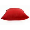 thumbnail image 5 of Estate Hand-Woven Red Solid Linen Throw Pillow, 20" x 20", 5 of 7