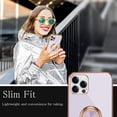 thumbnail image 5 of Compatible with iPhone 12/Compatible with iPhone 12 Pro Case 6.1" (2020), Ring Kickstand Holder Shockproof Silicone Flexible TPU Rubber Protective Cover Case - Purple, 5 of 16