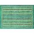 thumbnail image 1 of Ahgly Company Indoor Rectangle Abstract Turquoise Blue Modern Area Rugs, 8' x 10', 1 of 4