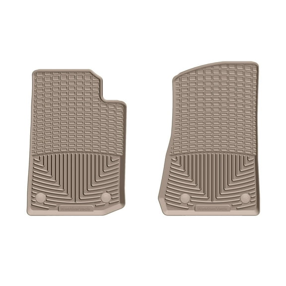 WeatherTech All-Weather Floor Mats compatible with Jeep Gladiator, Wrangler 2-Door, Wrangler 4xe, Wrangler Unlimited 4-Door, Wrangler Unlimited Rubicon 392 - 1st Row (Driver & Passenger), Tan