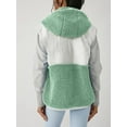 thumbnail image 5 of Fall Winter Sleeveless Women’s Fleece Vest Button Down Casual Hooded Vest Coat, 5 of 6