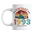 thumbnail image 1 of Vintage 1993 feat. a Strong Woman & Retro Sunset Ceramic Coffee & Tea Mug (11oz), 1 of 6