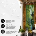 thumbnail image 3 of Green Bamboos Outdoor Curtains for Patio, Open Window Garden Pavilion Serene Stone Bridge Waterproof Outside Curtains Privacy Blackout Curtain for Porch Pergola Cabana, 2 Panel 54W x 84L Inch, 3 of 9