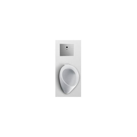Back Spud Connection - Commercial Washout Urinal w Back Spud Inlet in Cotton White