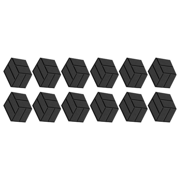 LAIQIEN 12Pieces Hexagonal Foam Panels Polyester Soundproof Wall Panels Hexagonal Wall Tiles Perfect for Living Room Studios