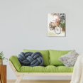 thumbnail image 2 of Unique 12x16 inch Canvas Painting Rustic Bike & Flower Pictures, Coastal Beach Wall Art for Refreshing Bathroom, Bedroom, Living Room Decor, 2 of 7