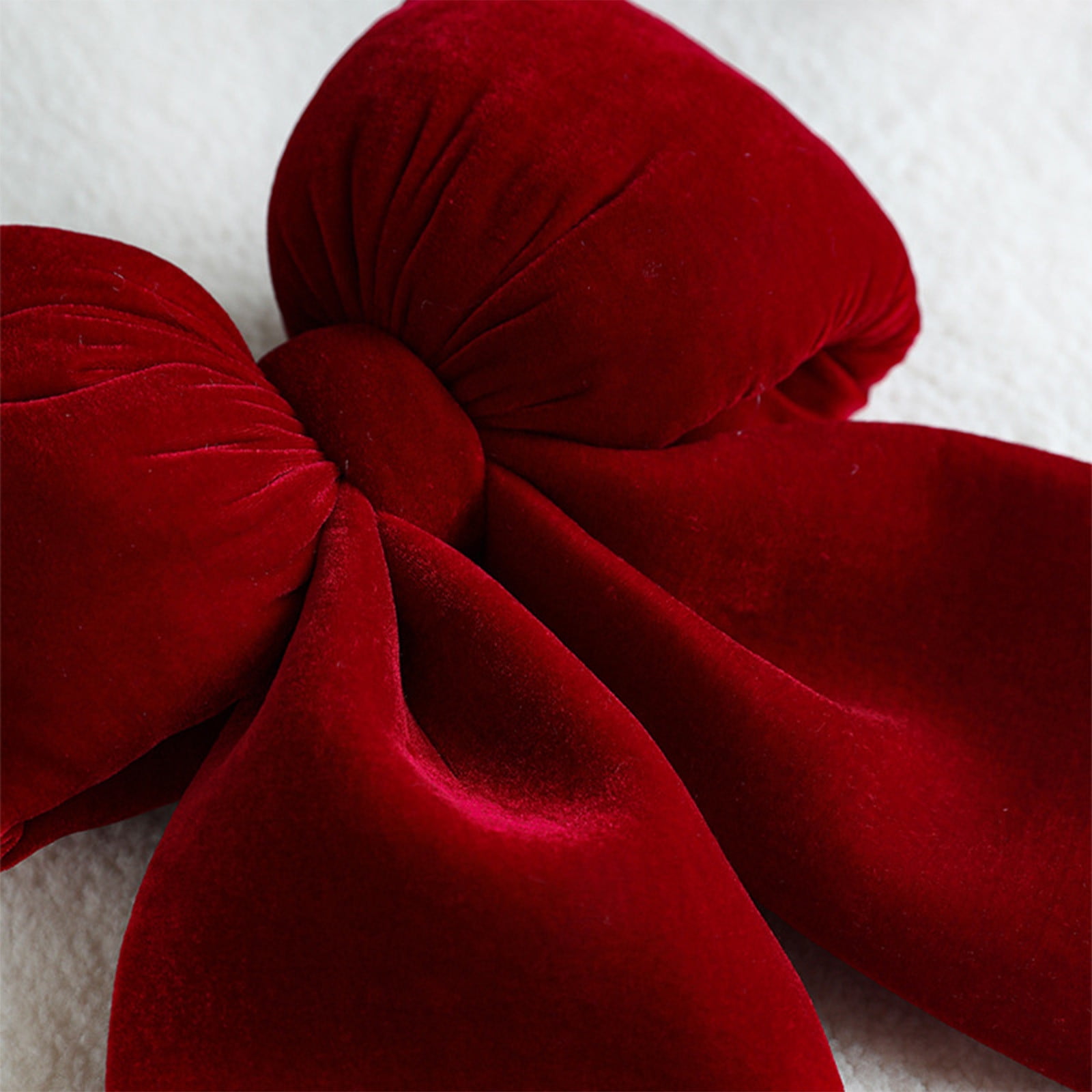 Noeud De Sapin De Noël Rouge Velours - Grand Noeud Décoratif 28x50 Cm