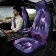thumbnail image 3 of Xoenoiee Horse Galaxy Print 5 Pcs PU Leather Car Seat Covers Set with Seat Belt Pads & Console Cover, Universal Fit Waterproof Auto Interior Accessories for Most SUV, Truck, Sedan, Van, 3 of 7