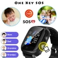 thumbnail image 3 of Topchances T5 Waterproof GPS Smart Watch for Kids, 4G Wifi Video Phone Call Camera SOS Alarm Geo-Fence Touch Screen Monitoring Health Steps Anti-Lost GPS Tracker Watches For Android IOS, Black, 3 of 11