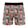 thumbnail image 6 of KHONTS Men's Personalized Boxers Husband Boyfriend Funny Boxers DIY Valentine's Day Birthday for Him Grey S, 6 of 8