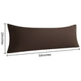 thumbnail image 4 of [Pillowcase]-2 Pack Ultra Soft Microfiber Body Pillowcases, Breathable and Easy Care Long Pillow Covers, 20" x 54", Chocolate, 4 of 5