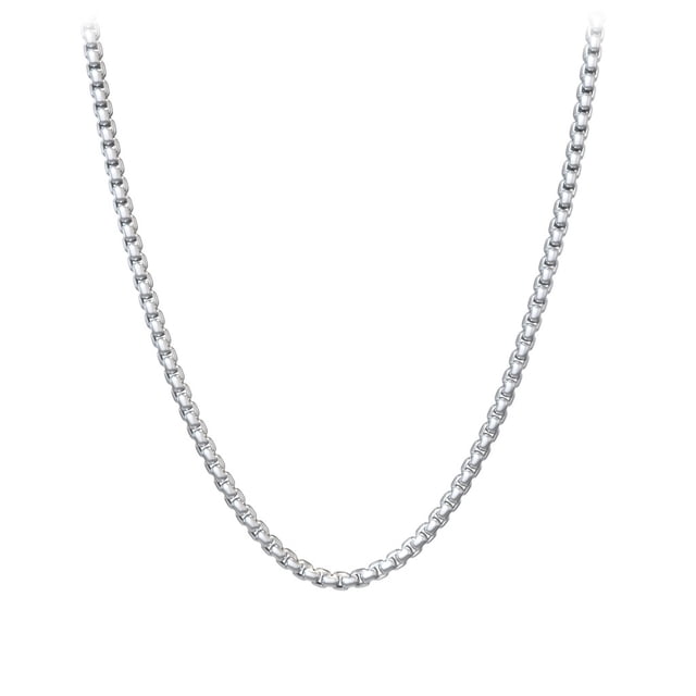 Collier Chaîne Boîte Ronde pour Homme de 22 Po