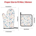 thumbnail image 2 of Salouo Tulips Flowers for Oven Mitts and Potholders BBQ Gloves-Oven Mitts and Pot Holders Non-Slip Cooking Gloves for Cooking Baking Grilling (4-Piece Set), 2 of 6