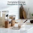 thumbnail image 3 of Sindcom Airtight Food Storage Containers with Lids, 24 pcs Plastic Kitchen and Pantry Organization Canisters for Cereal, Dry Food, Flour and Sugar, BPA Free, Includes 24 Labels，Black, 3 of 9