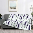 thumbnail image 2 of Yiaed Lavender Flowers Print Blanket Throw Blanket Soft Cozy Flannel Blanket for Home Bed Sofa Couch Chair-40"x30", 2 of 6