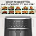 thumbnail image 3 of Behome 6QT Air Fryer, 8-in-1 Compact Airfryer for Roast, Broil, Dehydrate,Quick& Easy Meals,Visible Window,Black, 3 of 7