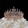 thumbnail image 1 of Tian Sweet 37001-RG 1.1 oz Wedding Tiara Cake Topper - Rose Gold, 1 of 1