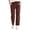 Coffee, variant on Endives Womens Casual Pant Elastic Waist Straight Leg Pant Solid Color Casual Pants Loose Long Corduroy Pant Coffee