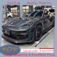 thumbnail image 2 of Adecuado para Porsche Panamera 971 Faldón lateral delantero de fibra de carbono modificado, alerón trasero, parachoques exterior, 2 of 5