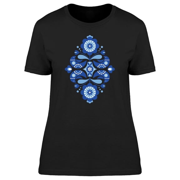 Cute Boho Floral Birds Doodle Tee Women's -Image by Shutterstock