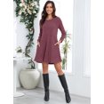 thumbnail image 5 of CRAYNER Casual Fall Dresses for Women, Long Sleeve Sweater Dresses Winter Dress Crew Neck Tunic Dress with Pockets, L, 5 of 9