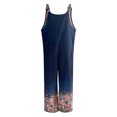 thumbnail image 4 of Women's Jumpsuits, Rompers Overalls Boho Floral Print Jumpsuit Suspender Jumpsuit with Buttons Wide Leg Baggy Overalls, 4 of 5
