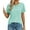 Aqua, variant on Blouses for Women Short Sleeve Shirts Casual Dressy Summer Tops with Pleats