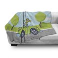 thumbnail image 3 of Dog Driver Soft Flannel Fleece Blanket, Puppy on the Road Car Jack Russell Journey Terrier Speed Race Cartoon, Cozy Plush for Indoor and Outdoor Use, 70" x 90", Baby Blue Lime Green, by Ambesonne, 3 of 6