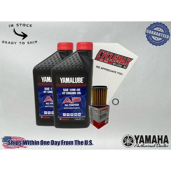 Cyclemax Standard 10W-40 Oil Change Kit fits 2023-2025 Yamaha YZ450F
