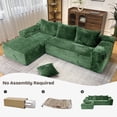 thumbnail image 6 of Kelyda 104'' Modular L-Shaped Sectional Sofa, Modern Memory Foam Deep Seat Corduroy Boneless Cloud Couch Green, 6 of 8