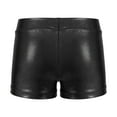thumbnail image 2 of Hansber Kids Girls Shiny Metallic Ballet Dance Shorts High Waist Sequins Boycut Shorts Athletic Black 160, 2 of 7