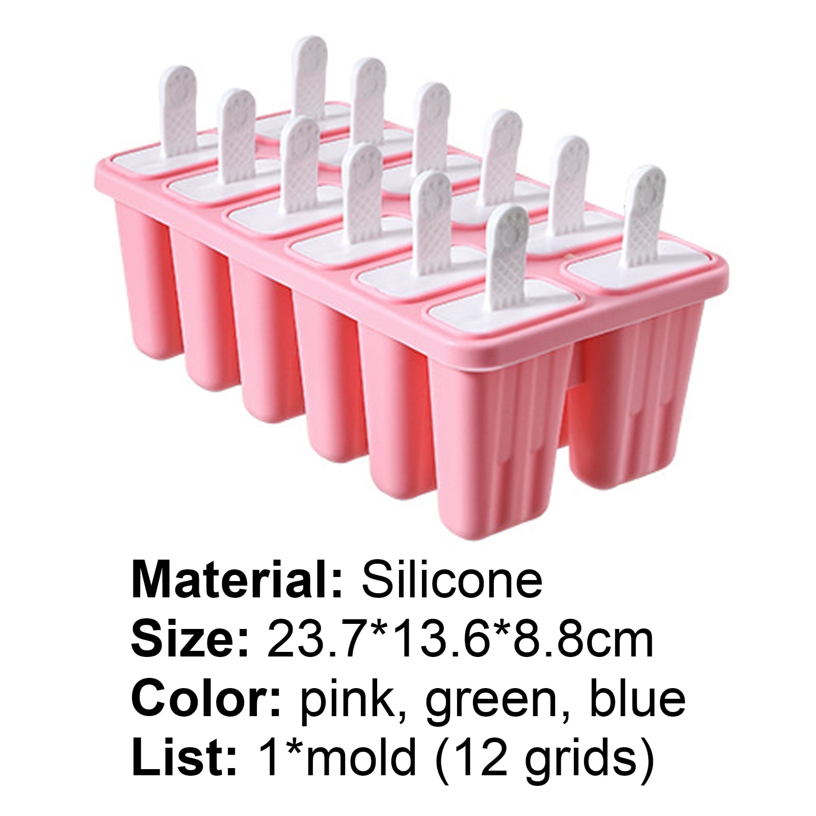 Popsicle Molds Shape Maker, 10pcs Homemade ICE Shapes Food Grade Silicone  With 