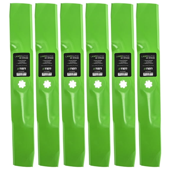 LawnRAZOR Medium Lift Blade for John Deere 54 inch GX21380 6 Pack 810-CBL2244D