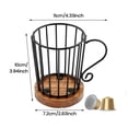 thumbnail image 3 of Coffee Pod Holder K Cup Organizer, K Cup Holders for Counter Coffee Pods Storage Organizer Coffee Decor For Coffee Bar, Black Wire Kup Storage with Wooden Base (Natural+Black), 3 of 8