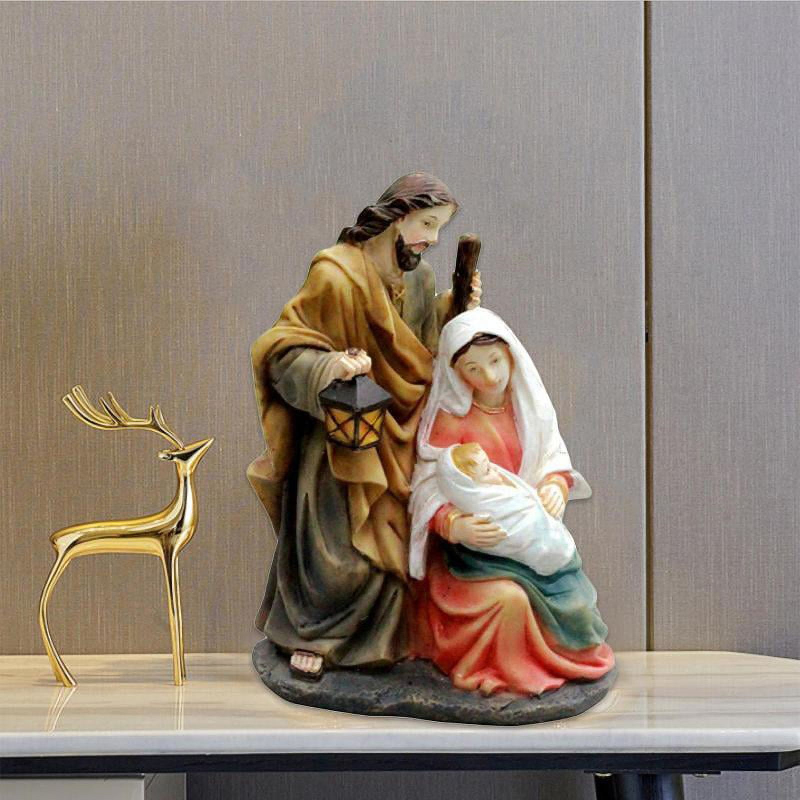 Needzo Miniature Holy Family Figurine, Mini Resin Liban