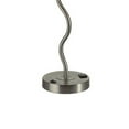 thumbnail image 4 of 29 Inch Round Drum Shade Table Lamp, Curved Tubular Frame, Silver- Saltoro Sherpi, 4 of 5