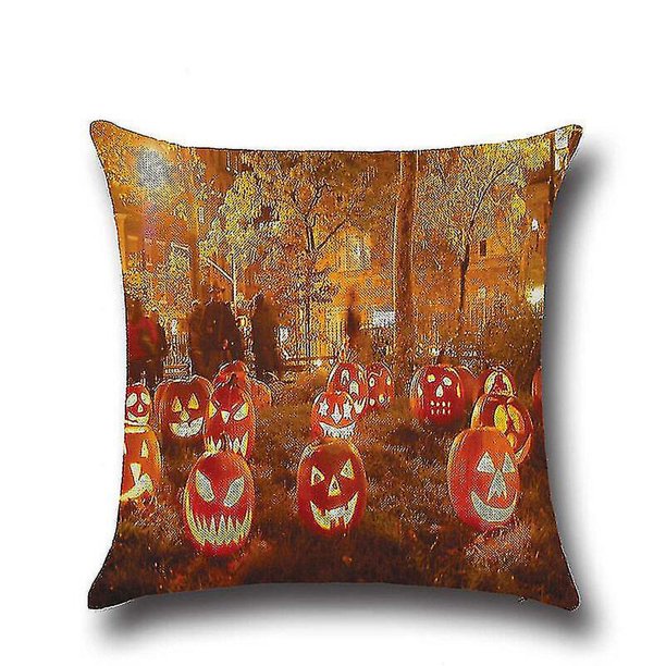 Funda de cojín para cintura de calabaza de Halloween, funda de almohada, decoración del hogar y sofá