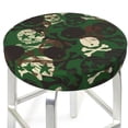 thumbnail image 3 of Fotbe Camouflage Skull Stool Covers Round,Waterproof Round Bar Stool Covers Bar Chair Covers Washable Stool Cushion Slipcover for 12-14 Inch Chair-12 inch, 3 of 7