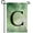 Monogram C, variant on America Forever Monogram Letter T Garden Flag, 12.5 x 18 inch Double Sided, Greenery Flag, Botanical Monogram Flag, Initial Flag, Spring Summer Outdoor Decor, Yard Decoration