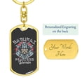 thumbnail image 3 of Samurai Fearless Keychain Dog Tag Stainless Steel or 18k Gold, 3 of 16