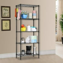 ZOPan 21"x11"x59" 5 Tiers Wire Shelving Unit Metal Shelf Rack 551 LBS Capacity Black