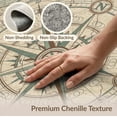 thumbnail image 6 of ODIKA Nautical Map Vintage Seafaring Border Maritime Distressed Compass Flowing for Home Office, Gaming Room, Under Desk, Non-Slip Chair-Friendly, 6 of 7