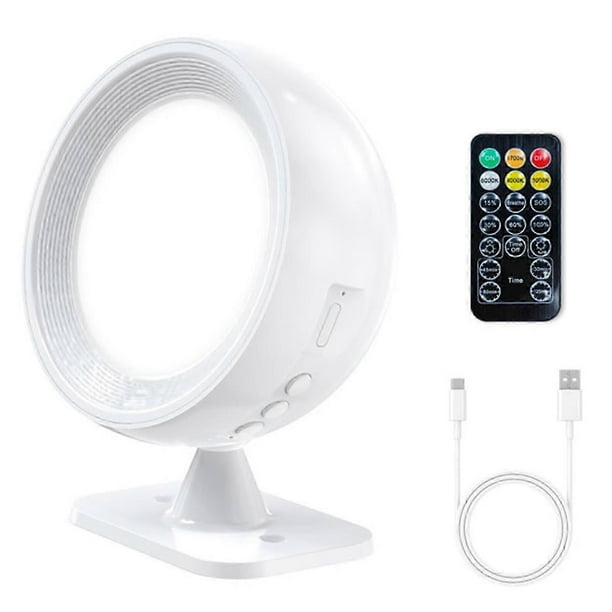 Wireless Night Light 360-Degree Rotation Flicker Free Dimmable Timer Function Portable Wall Light Bedroom Reading Lamp