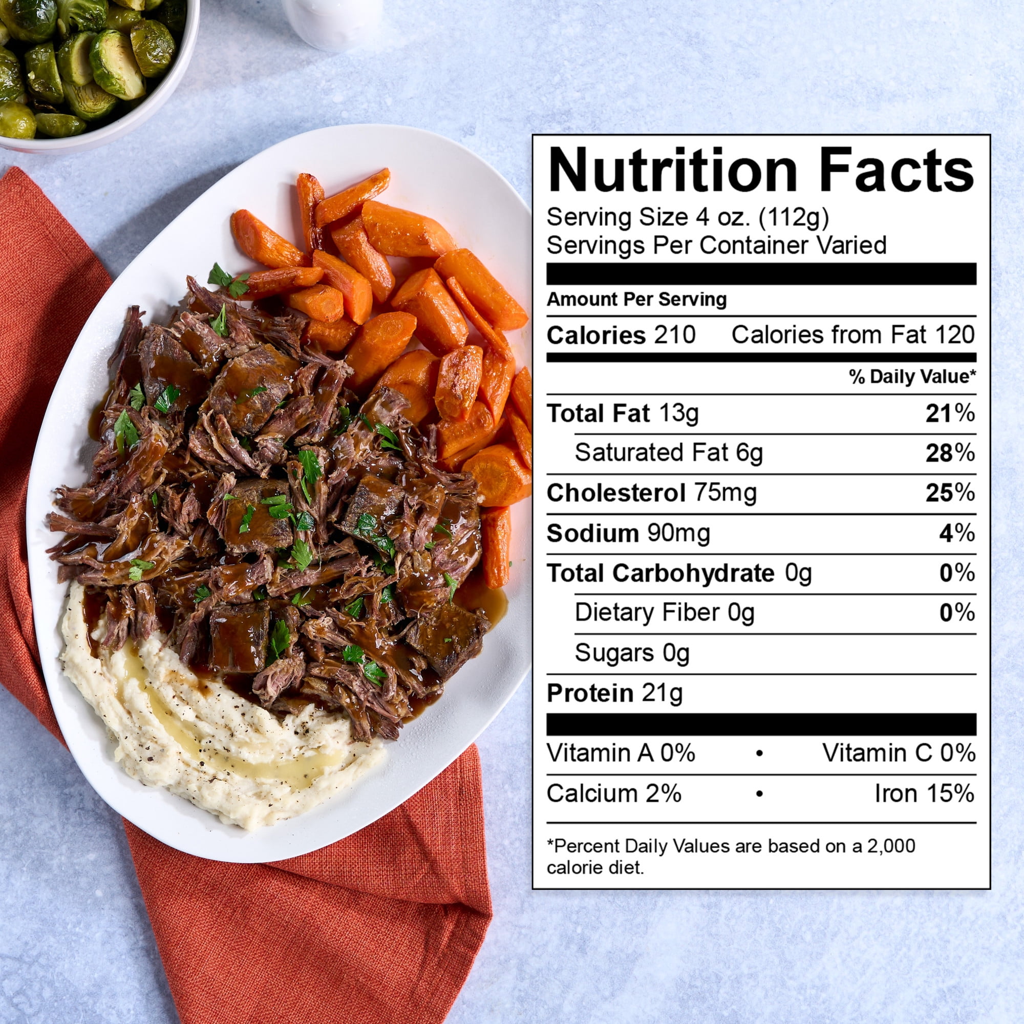 Chuck Roast, Choice Angus Beef, Tray, Family Pack, Fresh, 3.25 - 4.25 lb