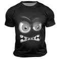 thumbnail image 3 of T-shirt à Manches Courtes Col Rond Imprimé Émoticône Décontracté Printemps Été pour Hommes pour Confort Quotidien et Style Mode Urbaine, 3 of 3