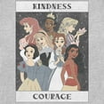 thumbnail image 2 of Women's Disney Princesses Kindness and Courage Poster Graphic Tee Athletic Heather Large, 2 of 4